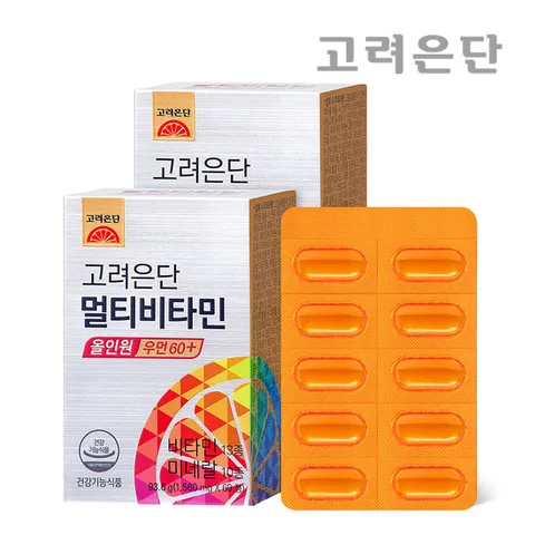 고려은단 멀티비타민 올인원 우먼 60+ (60세 이상 여성) 60정 X 2개