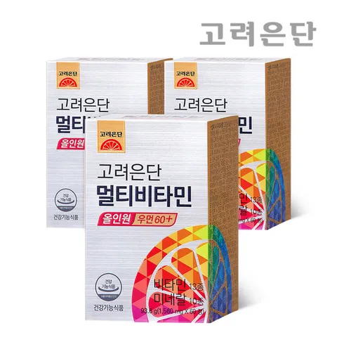 고려은단 멀티비타민 올인원 우먼 60+ (60세 이상 여성) 60정 X 3개