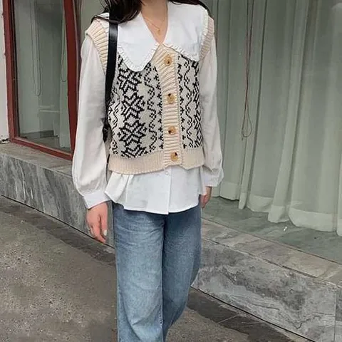 슈팅스타 / 클래식 패턴 데일리 베스트 조끼