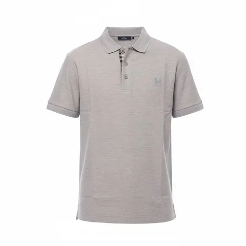 버버리 남성 자수 로고 폴로 반팔티셔츠 (8084011 PALE GREY MELANGE 24S)