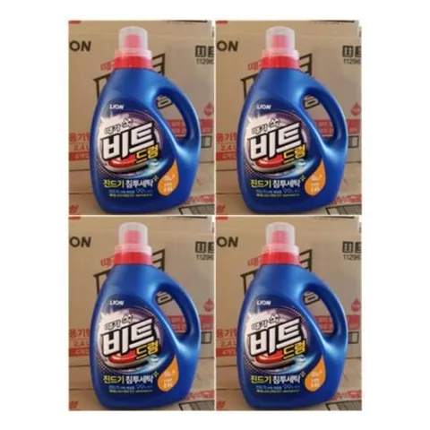 세제 드럼세탁세제 드럼전용액상세제 대용량세탁세제 4개입 2.4L