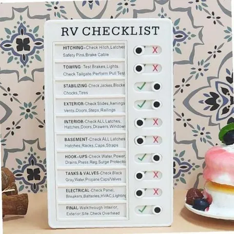 플라스틱 캠핑카 체크리스트 보드 판 점검표