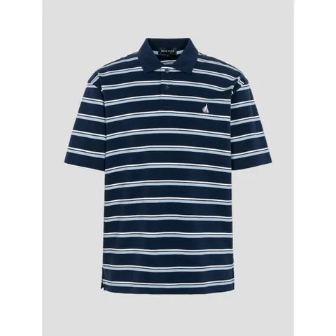 [ 현대백화점 ]빈폴맨 빈폴 26 SS 헤리티지클럽 스트라이프 칼라넥 티셔츠 - 네이비(BC6242C32R) BC6242C32R