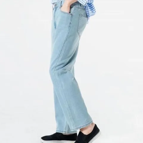 [JED] 남자 청바지 와이드 남성 팬츠 남자데님청바지 빅사이즈스키니 바지 연청 스판 청바지 여름데님