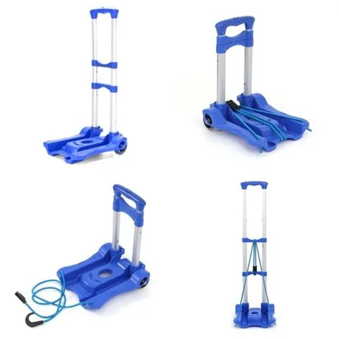 3단 접이식 핸드카트 블루 손수레카트 휴대용장바구니