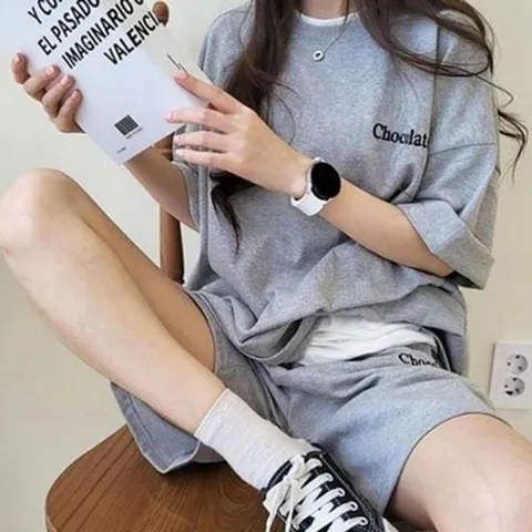 여성 상하 여름 티셔츠 반팔 팬츠 캐주얼 트레이닝복 반바지