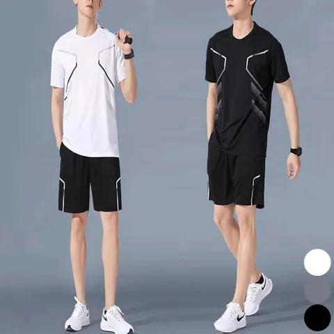 트레이닝복 세트 남자 헬스복 여름 운동복 상하의 3색