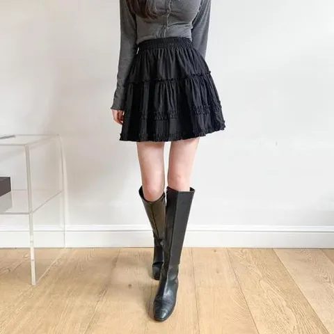 아트박스/다잇템 여자 귀여운 티어드 쁘띠 스커트