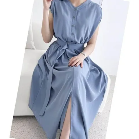 캡소매 밴딩 롱원피스 상견례옷차림 슬림핏 데일리