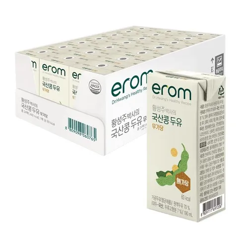 이롬두유 황성주박사의 국산콩두유 무가당두유 24팩