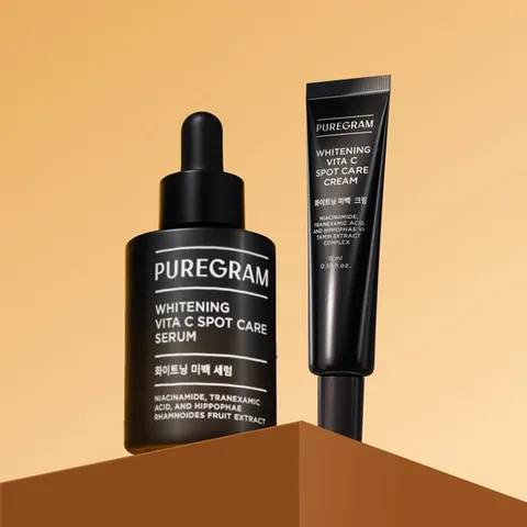 퓨어그램 잡티기미 미백크림 15ml+기미세럼 30ml