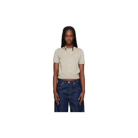 26 FW Maison Kitsune 여성 토프 베이비폭스 파인 메리노 가디건 261389F095002
