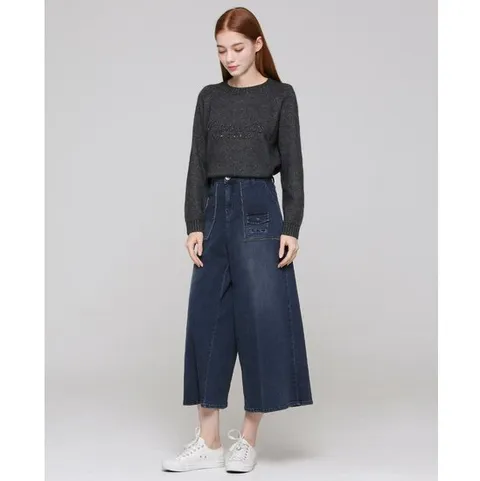 [ 현대백화점 ][손정완] 플랩 포켓 와이드 데님 팬츠 ZJL5454011 ZJL5454011