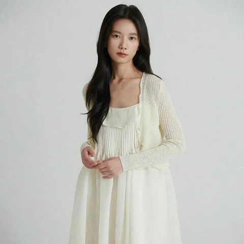 [SATIN] 브이넥 골지 슬림 가디건_2컬러 O262T959