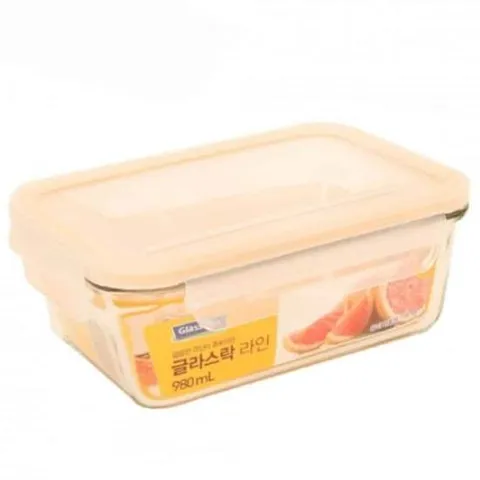 냉동소분용기 냉동밀폐용기 라인 직사각 980ml