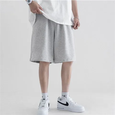추리닝 깔끔한 5부 반바지 밴딩 데일리 면 바지 남자
