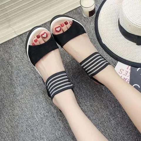 여성샌들 망사밴드 웨지힐샌들 여름샌들