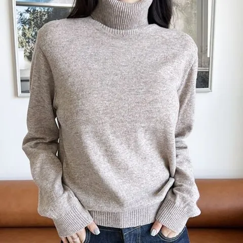 고급 캐시미어 혼방 터틀넥 풀오버 윈터 데일리 긴소매 이너 니트 4컬러