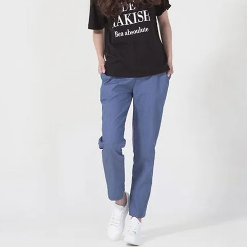 여자가을슬랙스 여름 마바지 쿨링팬츠 밴딩바지 시원판바지 9부바지