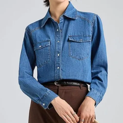 [JED] 베이직 자켓 데님 청남방 크롭 셔츠 클래식