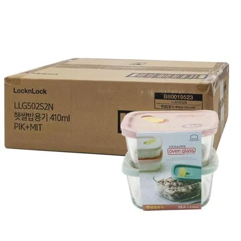 [키친] 락앤락 오븐글라스 햇쌀밥용기 410ML 2 6세트 1BOX LLG502S2