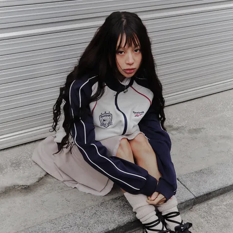 [ AK백화점 ][리복] 프리미어 저지 트랙 탑 - 화이트 네이비