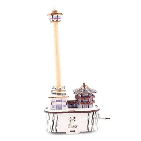 JMds 영공방 오르골만들기 DIY 수동 오르골 부산타워 (YM86246)