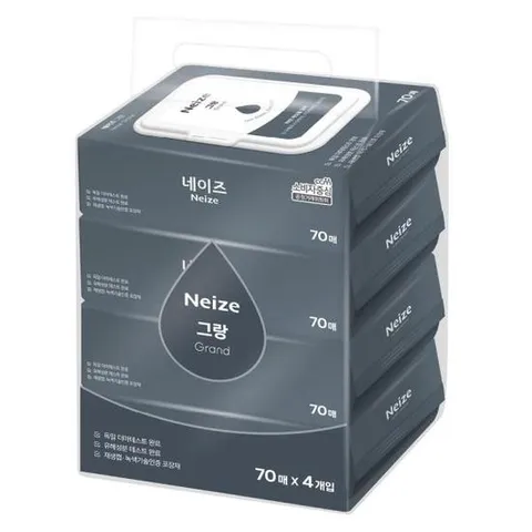 물티슈 미래생활 네이즈 그랑 캡형 x 70매 4팩