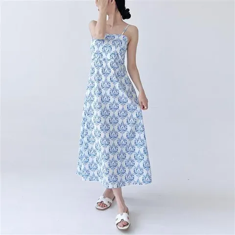 GSS DR222 썸 백크로스 홀터넥 비치 여름 롱원피스