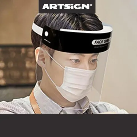 안티오일 페이스쉴드 투명 안면마스크 페이스마스크 검정