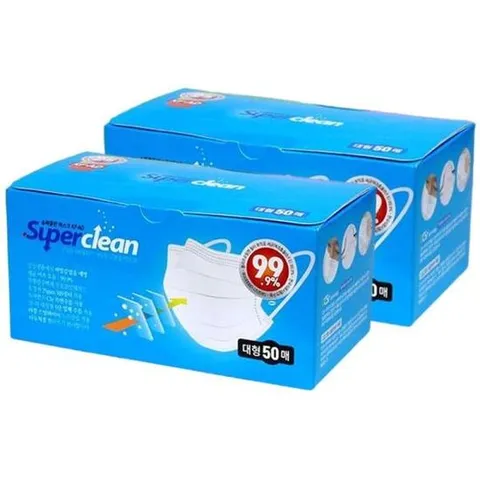 비말차단마스크 비말차단 티슈형 마스크 대형 덴탈 일회용 50매 2P