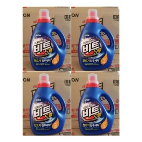 드럼 드럼세탁세제 드럼전용액상세제 대용량세탁세제 4개입 2.4L