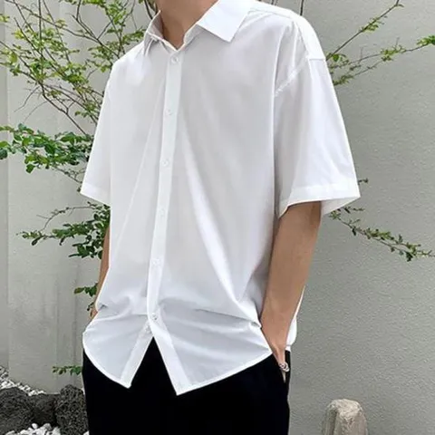 남자난방 남자 셔츠 남방 반팔 오버핏 쿨셔츠 패션 데일리