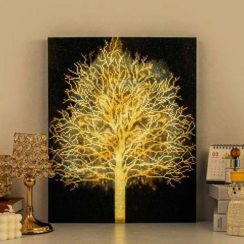 골든 트리 (LED 캔버스) 보석십자수 40x50 황금나무보석십자수