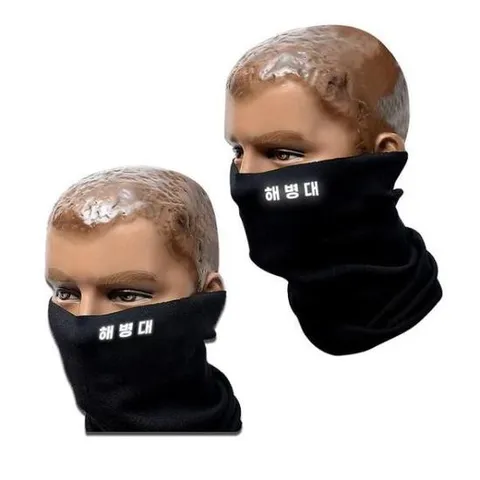 해병대 검정색 국산 반사필름 넥워머