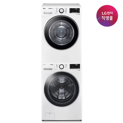 [LG전자 직영] LG 트롬 세트모델 F24WDWPR+RH19WTWN (드럼세탁기+건조기)