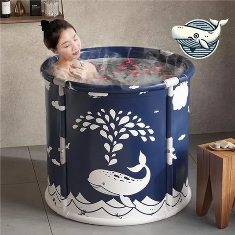 미니욕조 간편 접이식 1인 미니 욕조 이동식 반신욕조