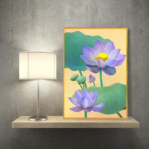 연꽃그림액자 풍수그림 돈들어오는 A3gdAL4