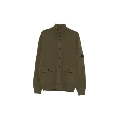 C P  컴퍼니 하이넥 포켓 가디건 캐퍼스 그린   25FW 19CMKN042A110149A652