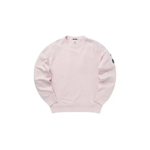 C P  컴퍼니 코튼 다이애그널 플리스 렌즈 스웨트셔츠 헤븐리 핑크   24SS 16CMSS098A110044R501