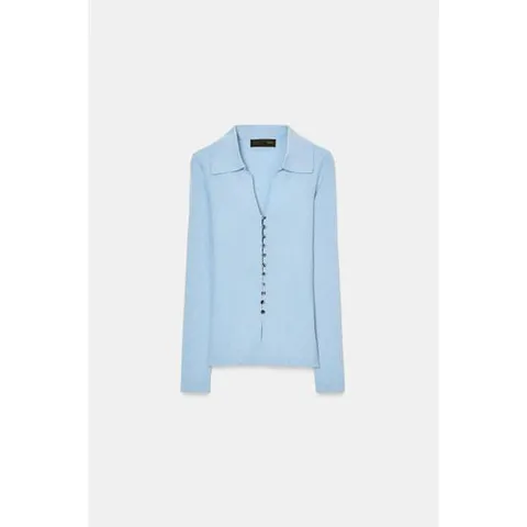 [직구] ZARA 자라 폴로 칼라 가디건 3581 003 406