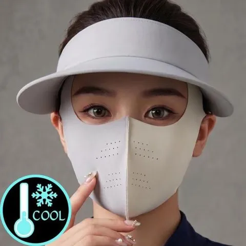 쿨 리나라 여성 골프마스크 라이트그레이 여름 자외선차단마스크 자외선차단골프마스크 쿨마스크 Nin1
