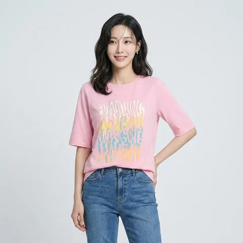 [조이너스]배색 레터링 티셔츠-JU25IB4002638B