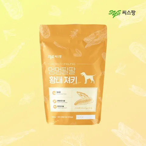 씨스팡 반려견 영양간식 멍멍팔팔 황태맛 져키 1팩