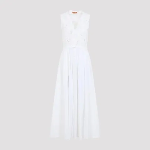 에르마노 설비노 롱 원피스 D484Q301QDV 10601 BRIGHT WHITE