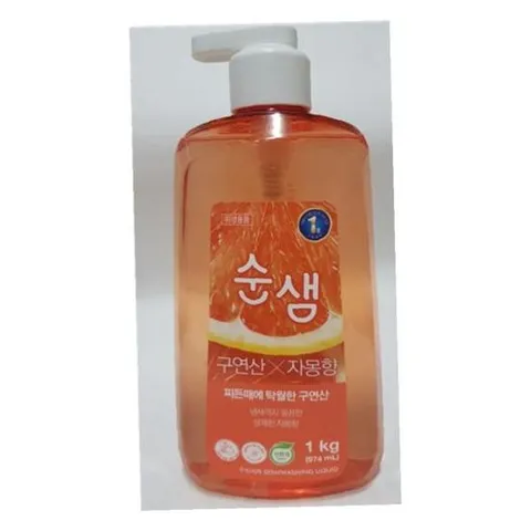 1kg구연산세제 구연산자몽세제 자몽향 구연산 1kg 세 펌프 애경