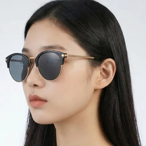베디베로 VE607 BKC 라운드 하금테 콤비 미러 남성 여성 패션 선글라스