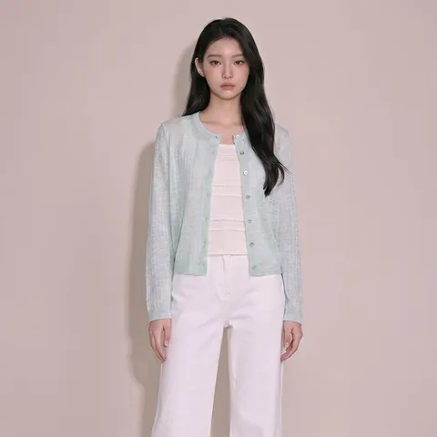 [라인어디션]메탈 라운드 가디건 NVKCDQF990