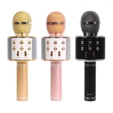 핸드마이크 블루투스 무선 노래방 마이크 USB 휴대용 차량용