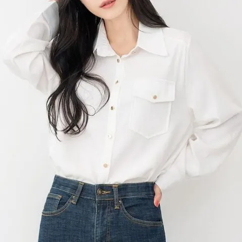 카라 KAA 8627 여자원포켓카라블라우스